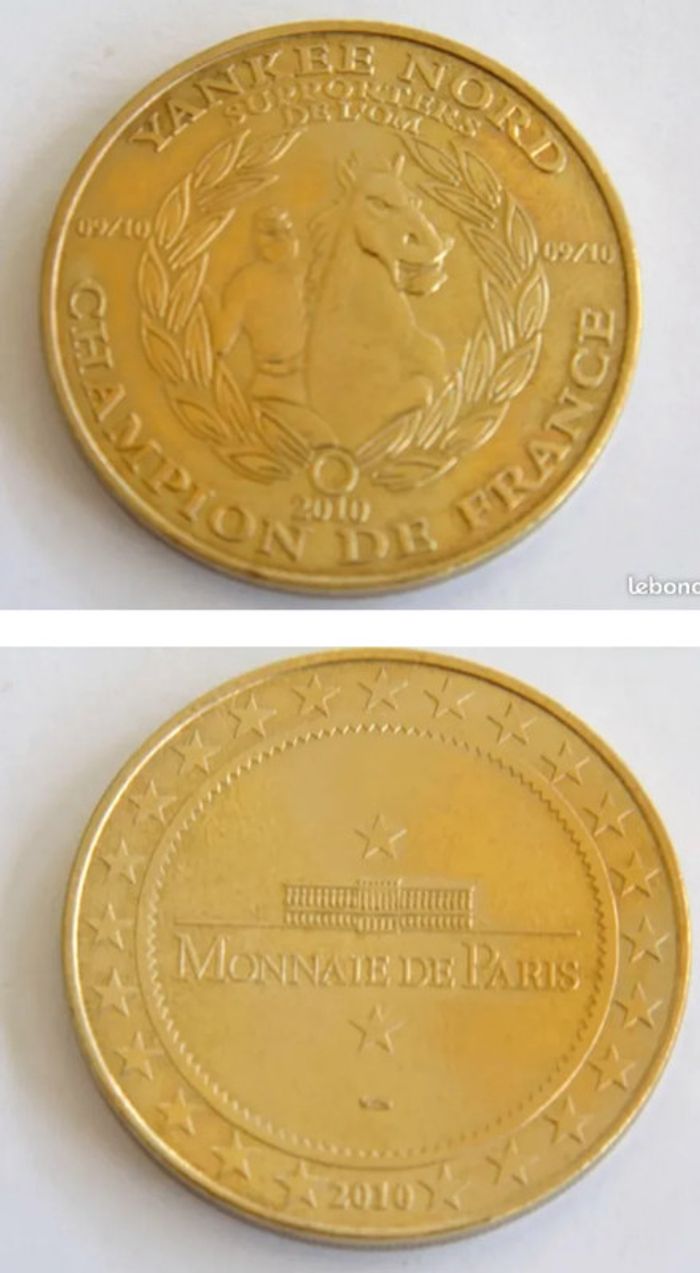 🏆Médaille Champions de France 2010 OM Yankee Nord Marseille🏆