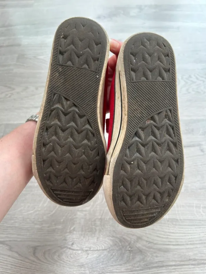 Paires de chaussures type Tennis en toile rouge mixte - 30 - InExtenso - photo numéro 3