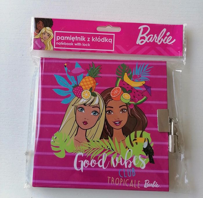 Carnet à secrets rose Barbie avec cadenas et clé - photo numéro 2