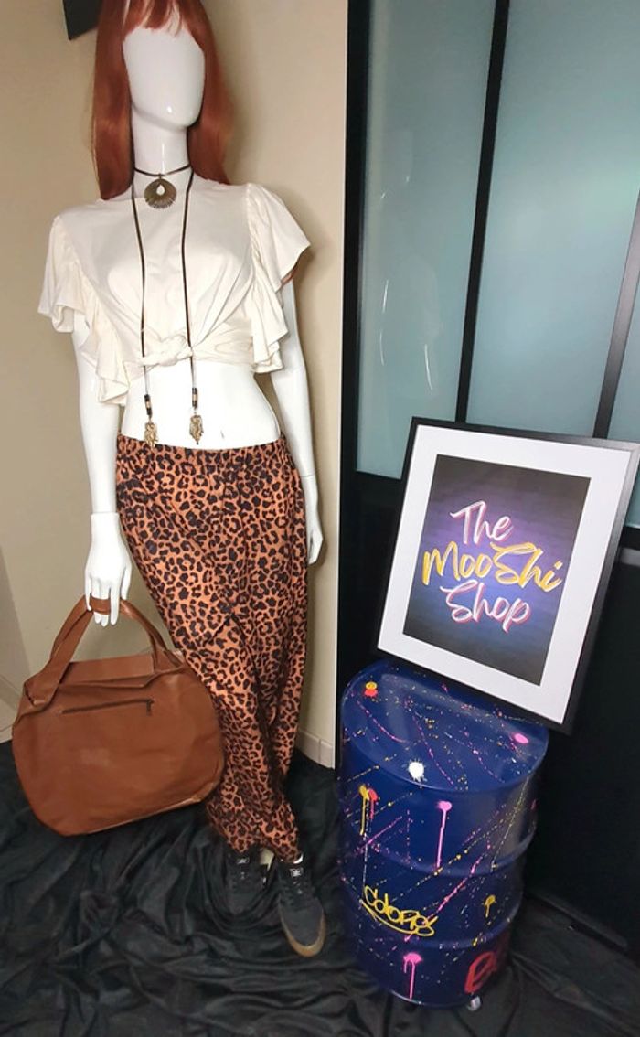 👜 Grand Sac à main souple cabas fourre-tout simili cuir marron neuf MALLOW - photo numéro 4