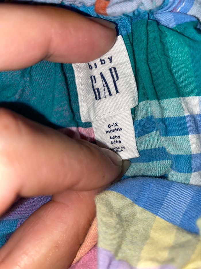 Combinaison en madras avec bandeau, taille 6-12 mois, marque Baby Gap. - photo numéro 7