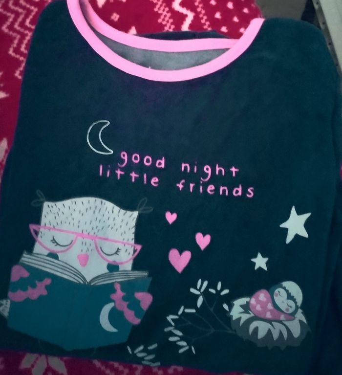 Haut de pyjama chaud Hiboux en très bon état