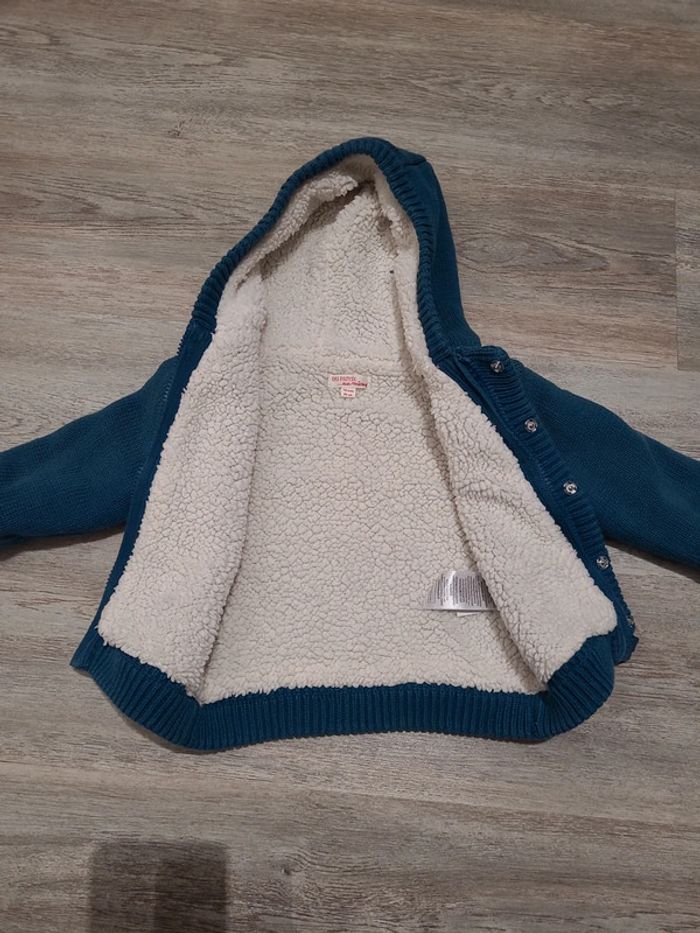 Veste chaude doublée mouton bleu canard - photo numéro 4