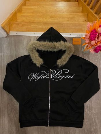 Gilet/hoodie y2k vintage à fourrure