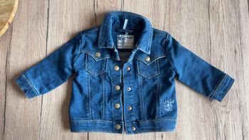 Veste en jean fleurs