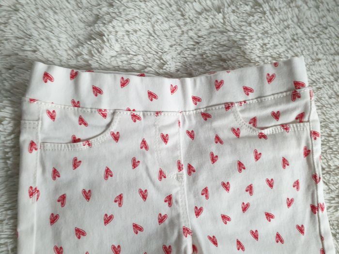 Pantalon blanc coeurs rouges - T3A - Vertbaudet - photo numéro 2