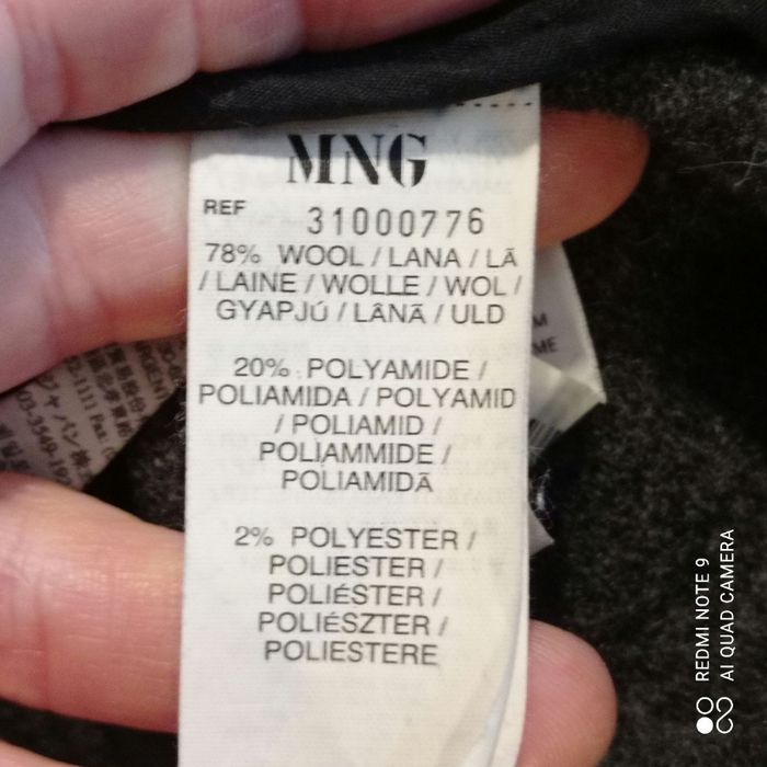 Manteau gris en laine t34/36 MNG - photo numéro 8