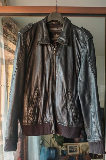 Blouson cuir noir Gipsy aviateur - Taille 2XL