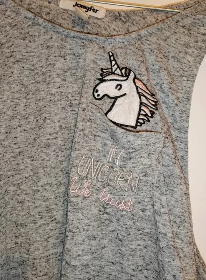 Tee-shirt crop-top Licorne - Taille M - Jennyfer - photo numéro 3