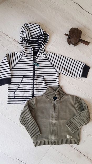 Lot de 2 gilets garçon 18mois petit bateau sm