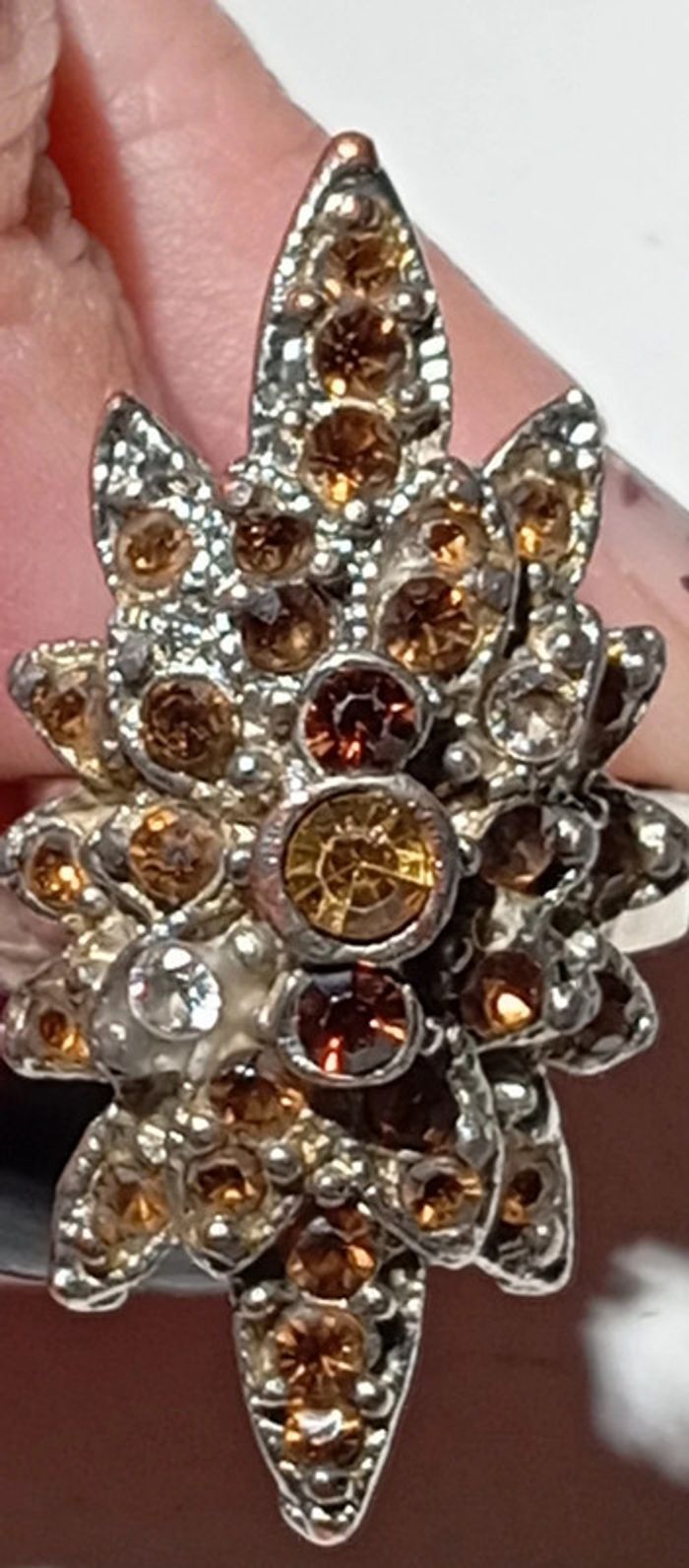 Bague ancienne à strass - photo numéro 4