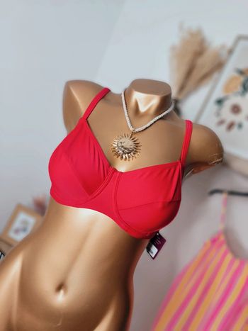 🌺 Haut de maillot de bain rouge – Taille 40 / Bonnet C 🌺