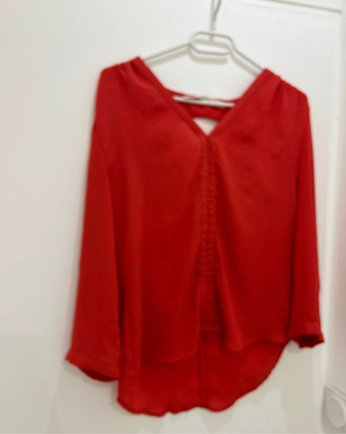 Blouse rouge taille xs - photo numéro 2
