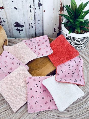 Lingettes lavable et réutilisable lot de 8