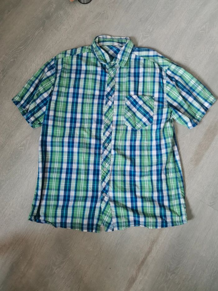 Chemise manches courtes homme carreaux