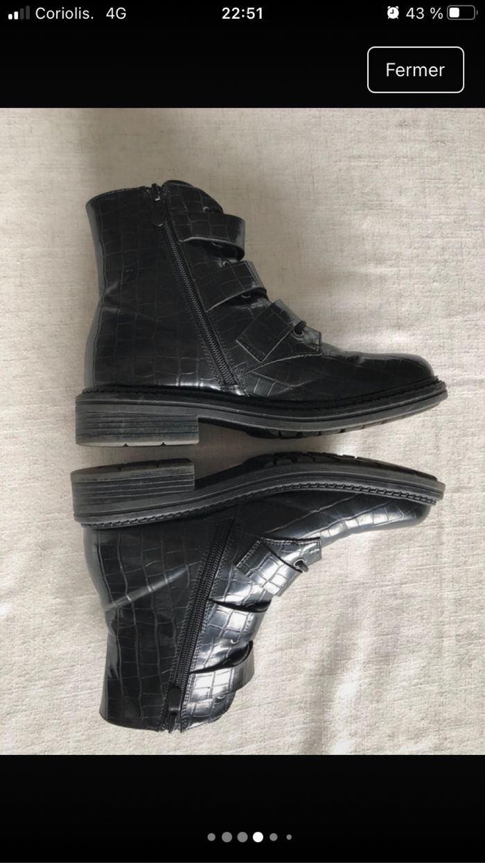 Bottes/ boots noires - photo numéro 5