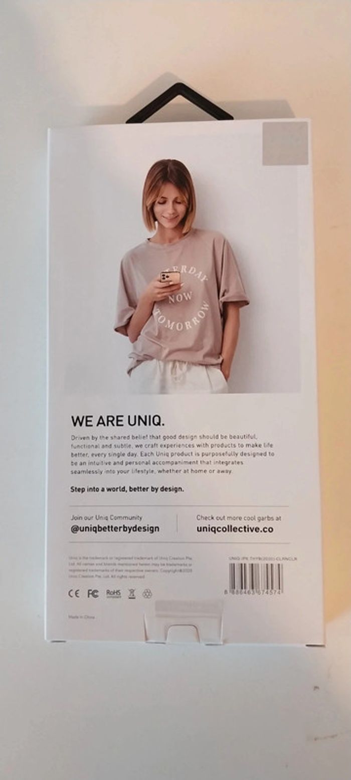 Coque arrière antimicrobienne hybride Clarion Uniq pour iPhone 12 Pro Max transparente - photo numéro 2