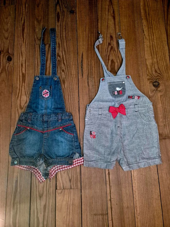 Lot de 2 combi short pour bébé fille
