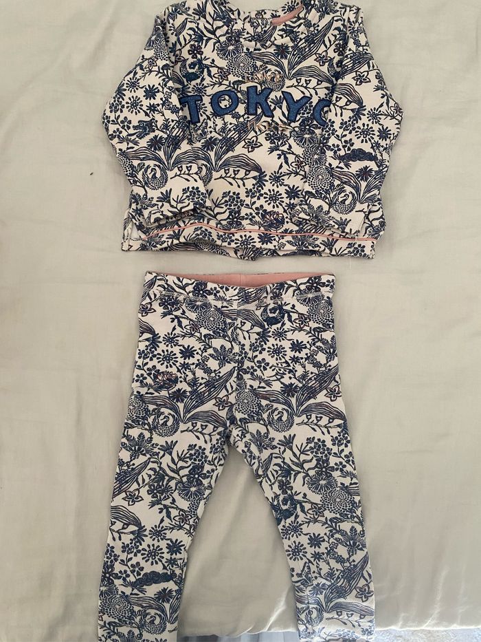 Ensemble legging réversible et pull IKKS 12 mois