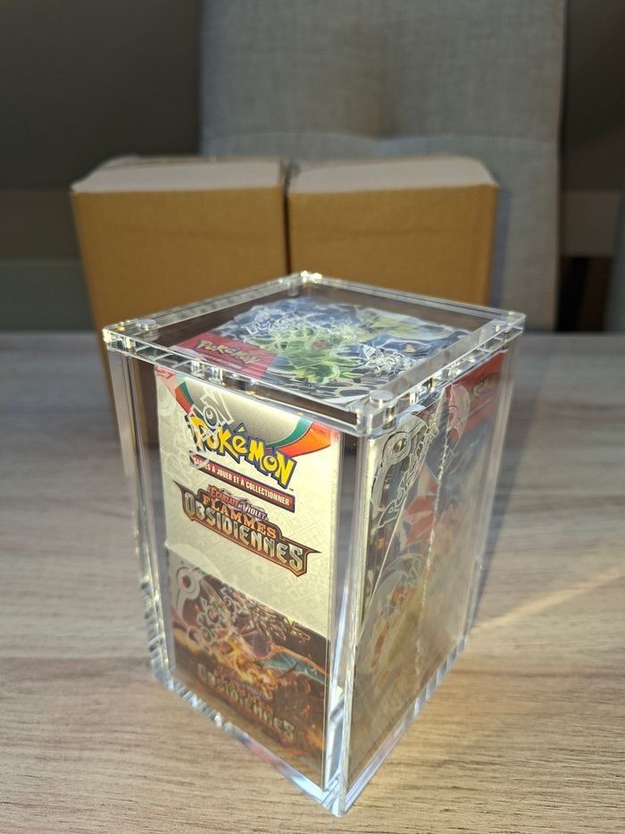 Lot de 2 protections acrylique demi display Pokémon aimantée épaisse 8mm de qualité premium - photo numéro 4