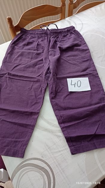 Pantacourt violet 40 Tissaia