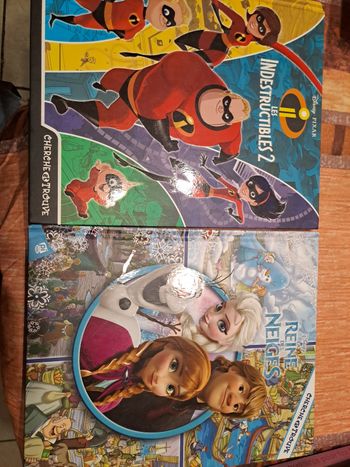 Livre cherche et trouve les indestructible et la reine des neiges
