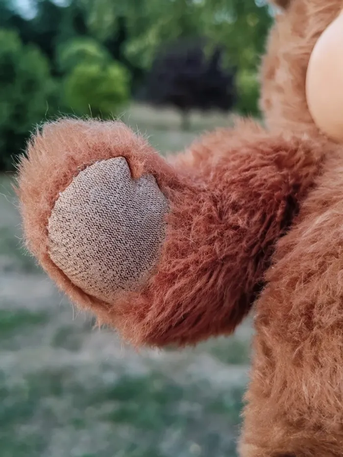 Peluche nombrilou ours vintage marron - photo numéro 8