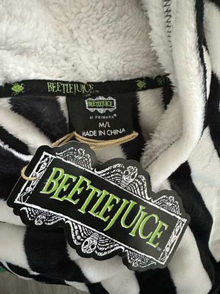 Pyjama oversize polaire noir et blanc Beetlejuice M/L - photo numéro 6