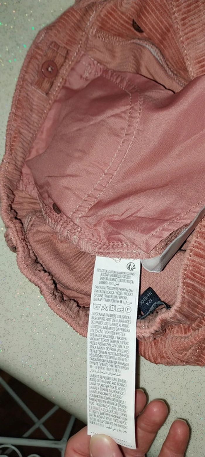 Pantalon velours rose wild leg neuf sans étiquette by Kiabi 12 ans - photo numéro 8