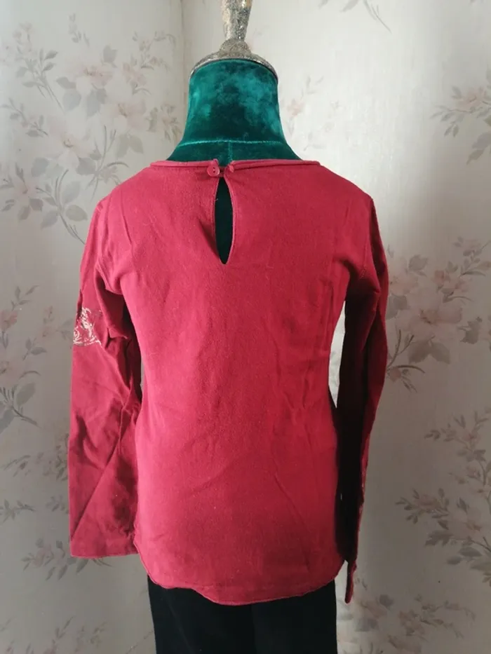 Tee-shirt rouge à manches longues avec imprimé / kenzo kids / (8ans) - photo numéro 6