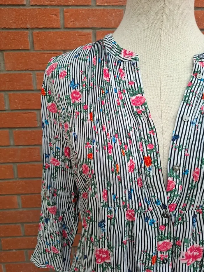 Robe chemise fluide camaïeu T38 - photo numéro 2
