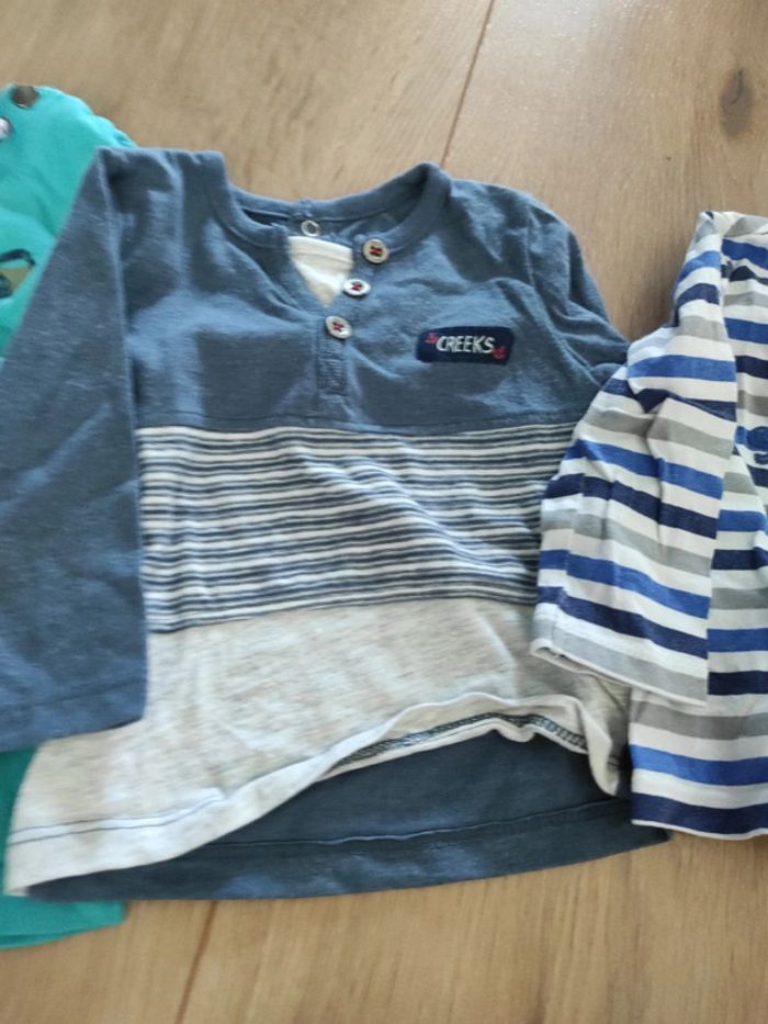 Lot de trois t-shirt manches longues 6 mois - photo numéro 3