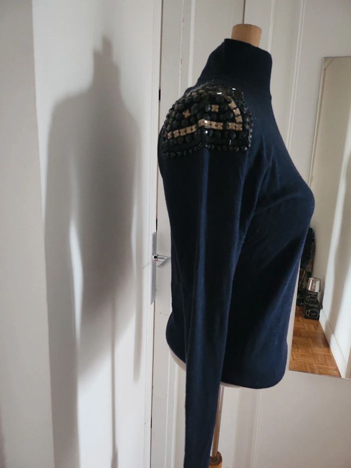 Pull col cheminé laine - photo numéro 3