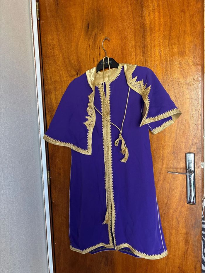 Kaftan enfant violet et doré