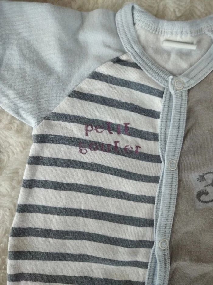 Barboteuse Combinaison été Garçon 6 mois "La mer" Absorba 100% coton - photo numéro 8