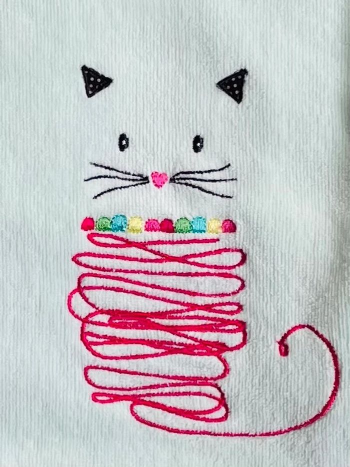 Peignoir en éponge Carré Blanc T-8 ans - photo numéro 3