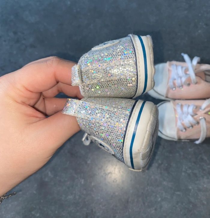 basket pailleté, style converse - photo numéro 3
