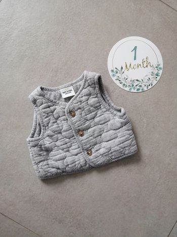 Brassière gilet 1mois gris mixte