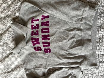 Sweat gris  violet