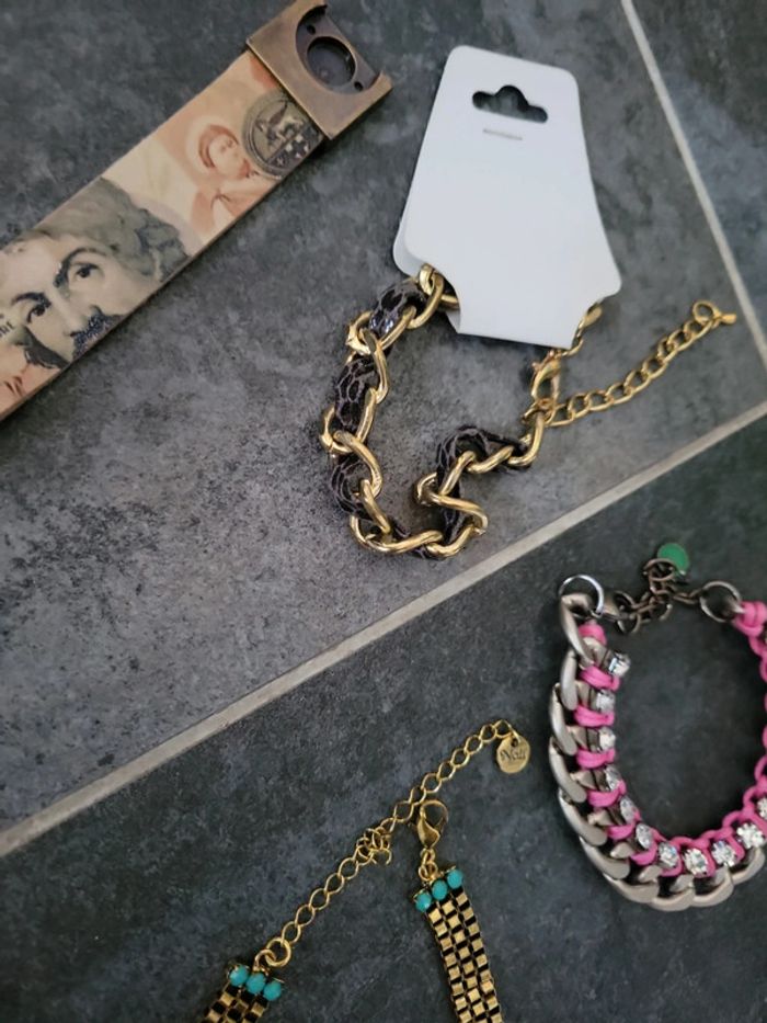 Lot de bracelets pour femme clou acier vintage - photo numéro 5