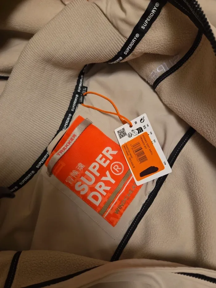 Veste de sport superdry beige - photo numéro 5