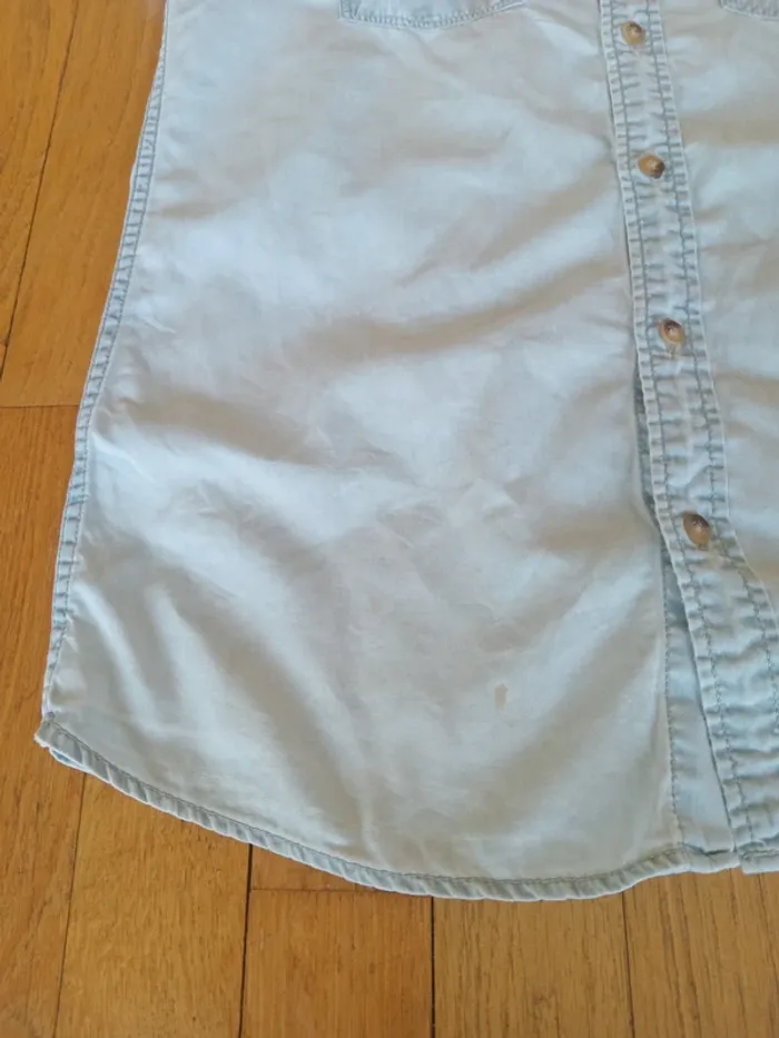 Chemise homme en jean bleue claire manches longues 100% coton marque Jules taille M - photo numéro 16