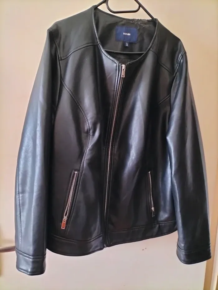 Veste simili cuir femme