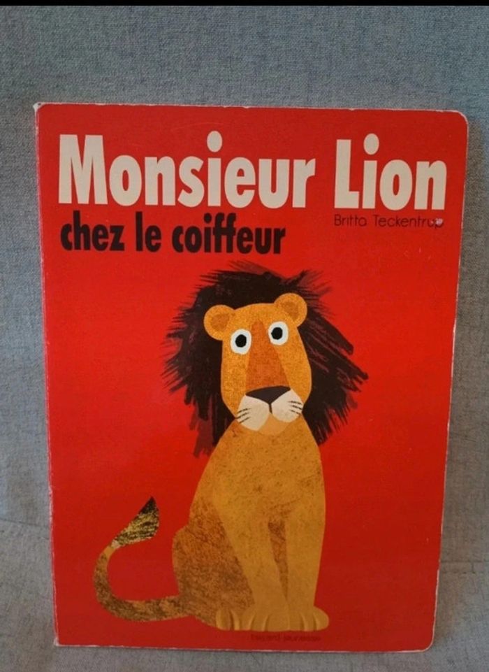 Livre cartonné monsieur lion chez le coiffeur