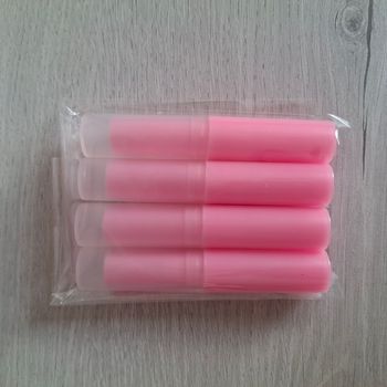 Lot 4 tubes vides rose pour baume à lèvres – Format stick - DIY - Neufs