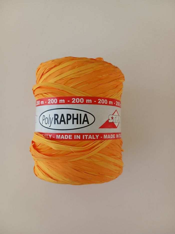 Raphia orange pour déco