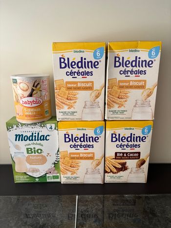 Lot de 6 boîtes céréales bébé