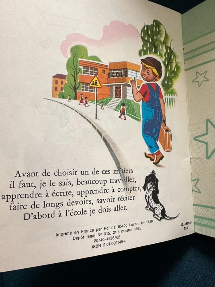 1975 Livre ancien Si j’étais métiers Pierre Probst auteur Caroline Hachette Petite Fleur album - photo numéro 3