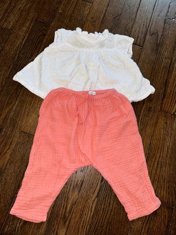 Blouse et pantalon léger Bout’chou 6 mois