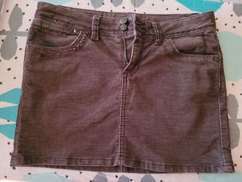 Jupe velours marron